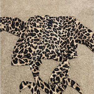 Torrid cheetah print blouse